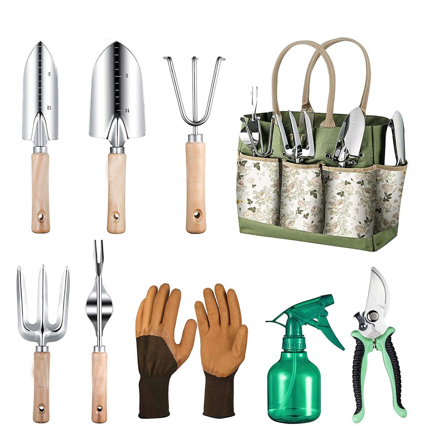 9-Piece Gardening Tool With He - огляд і ціна Garden Gloves
