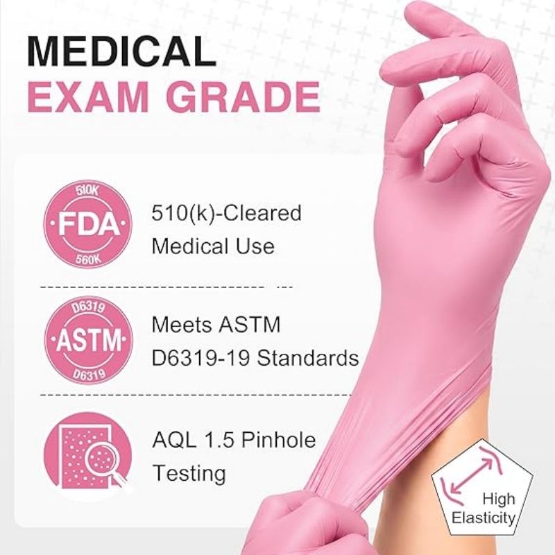 Pink Nitrile Disposable Gloves - огляд і ціна Garden Gloves