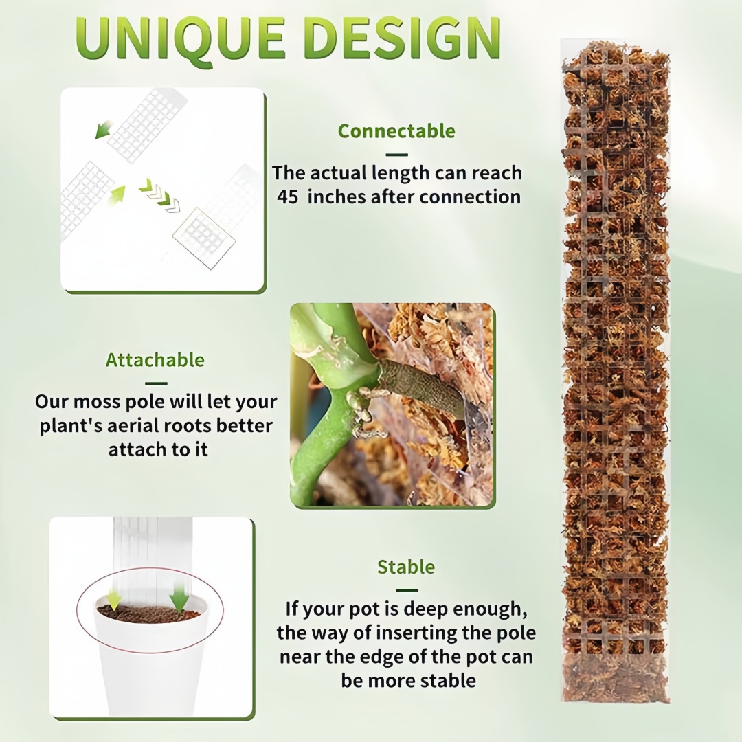 Moss Pole Plastic Plant Stand  - огляд і ціна Indoor Herb Garden
