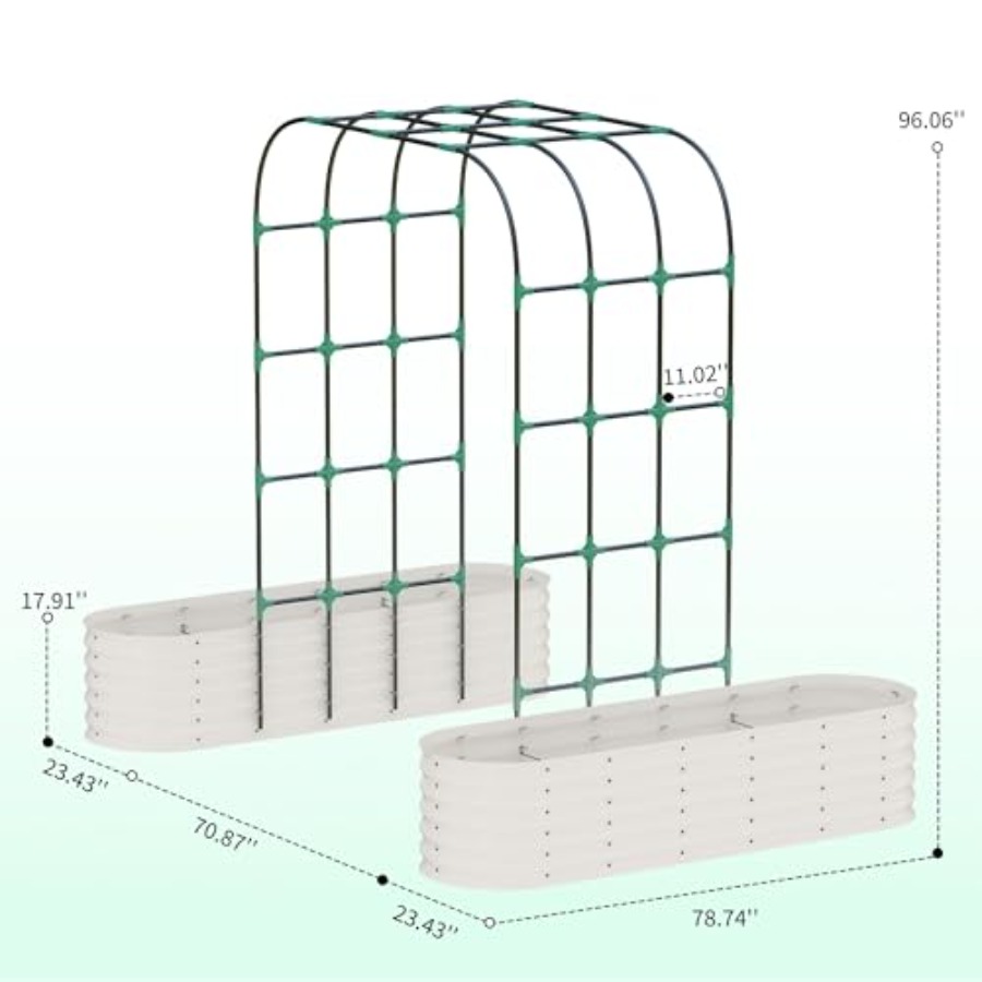 96 Tall Galvanized Raised Gard - огляд і ціна Vertical Planter