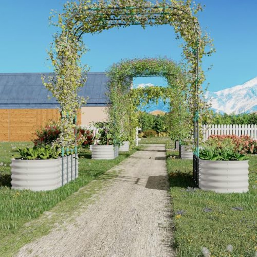 96 Tall Galvanized Raised Gard - огляд і ціна Vertical Planter