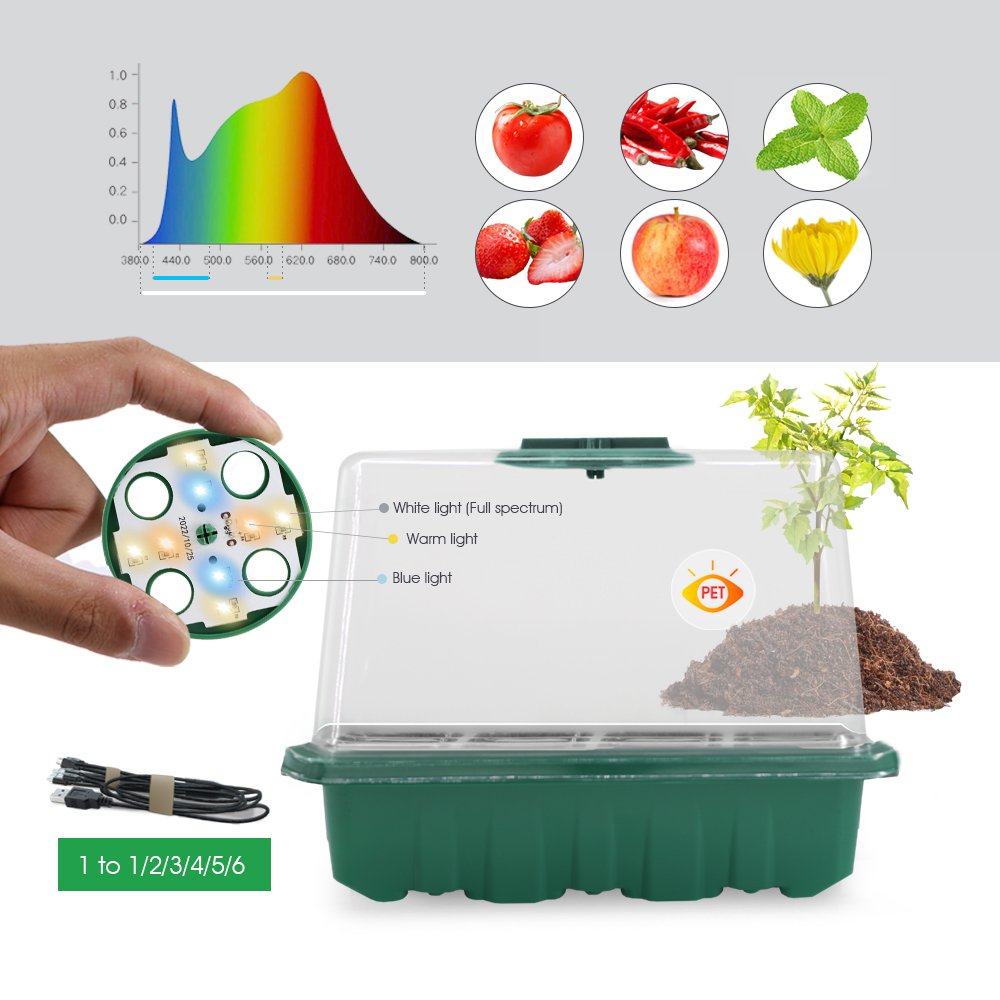 LED Nursery Pots with Grow Lig - огляд і ціна Seed Starter Tray