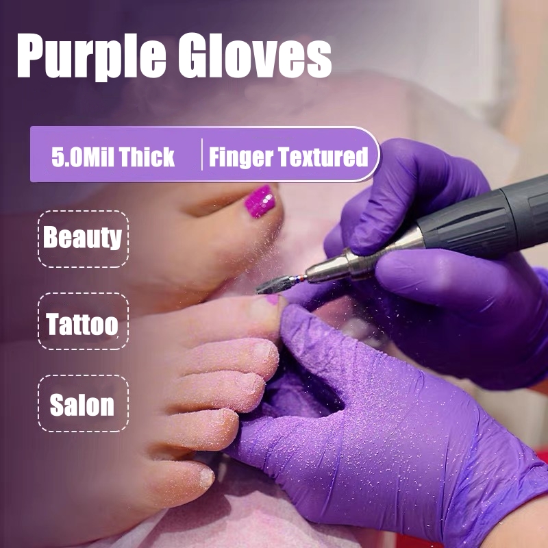 50/100PCS Violet Nitrile Glove - огляд і ціна Garden Gloves