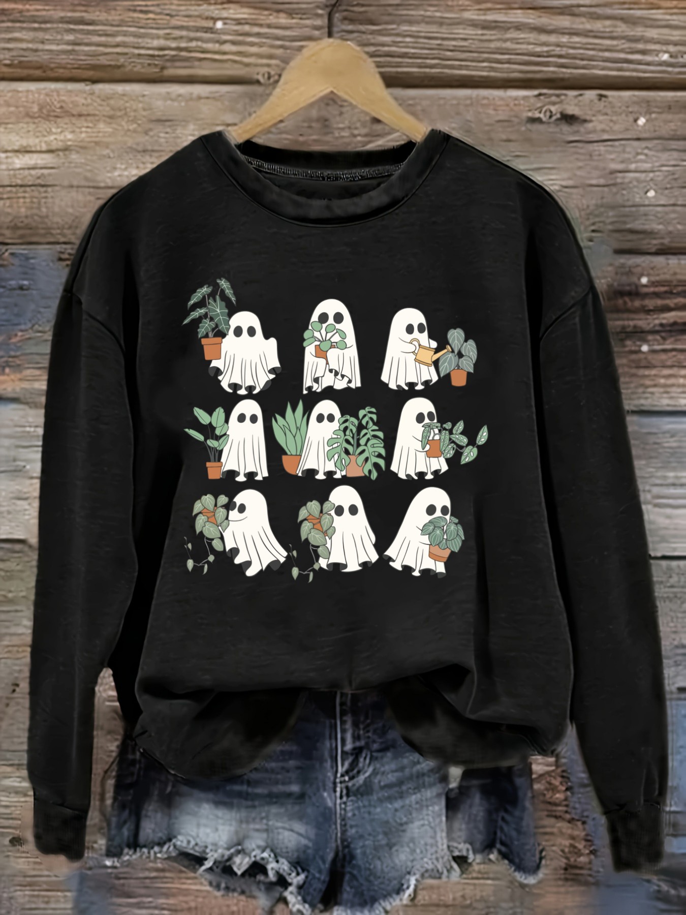Women's Casual Long Sleeve Cre - огляд і ціна Plant Pot
