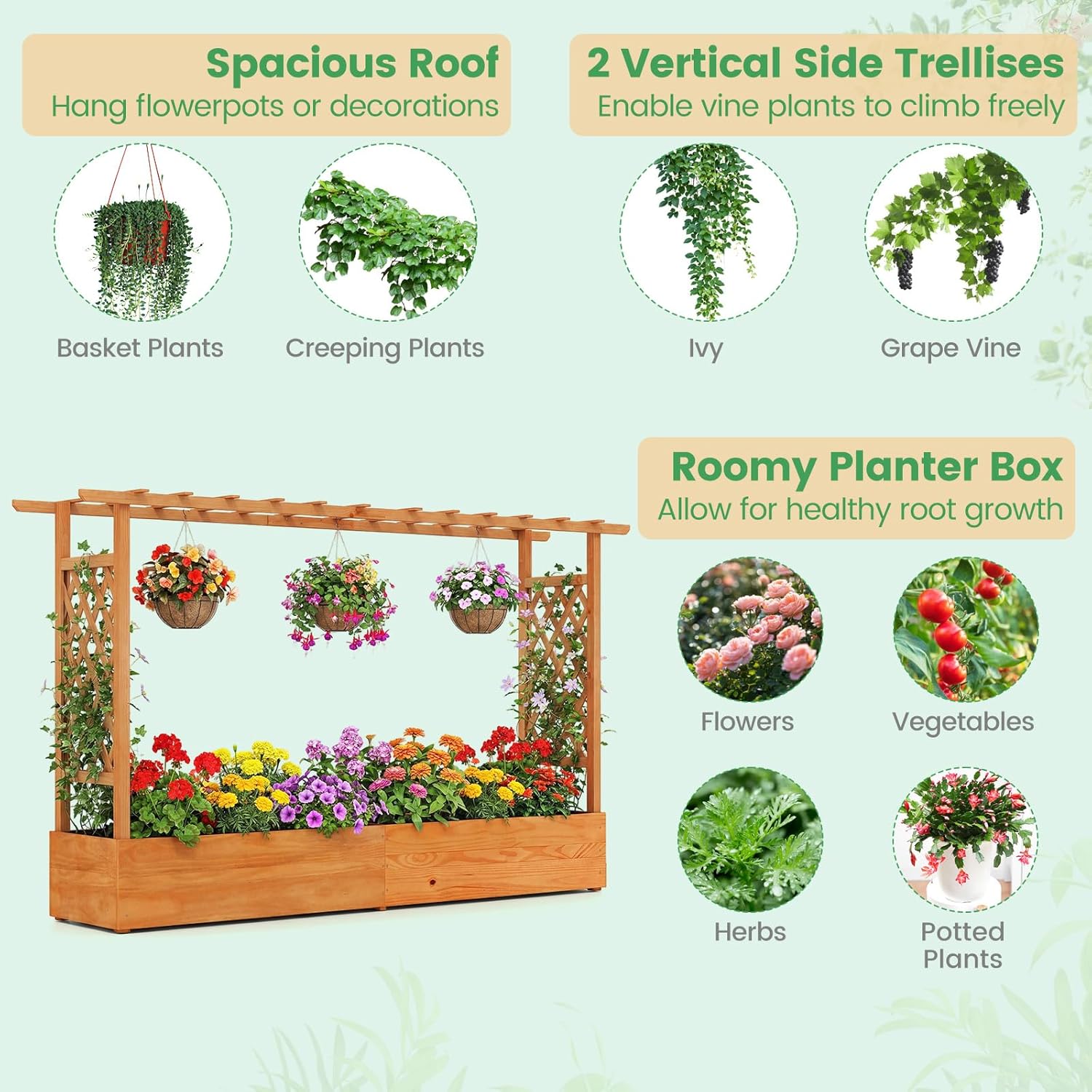 Outdoor Patio Raised Garden Be - огляд і ціна Raised Garden Bed